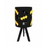 Zestaw Lampa wisząca i nocna  Batman czarna z żółtymi dodatkami.