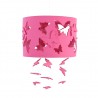 Lampa wisząca  motyle różowa z różowymi dodatkami.
