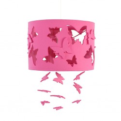 Lampka nocna motyle różowa z szarymi dodatkami.